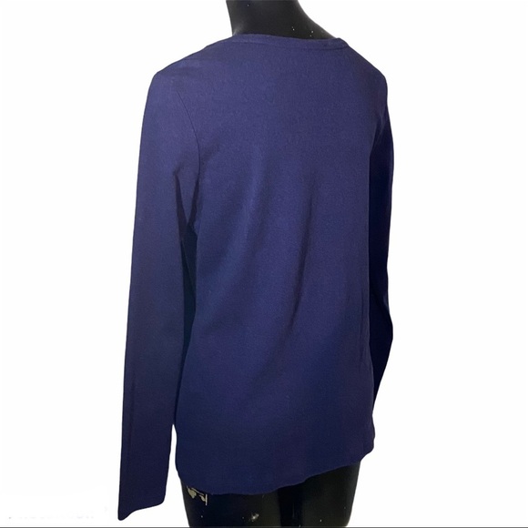 Pendleton Blue Cotton Light Weight Knit Top - Picture 5 of 6